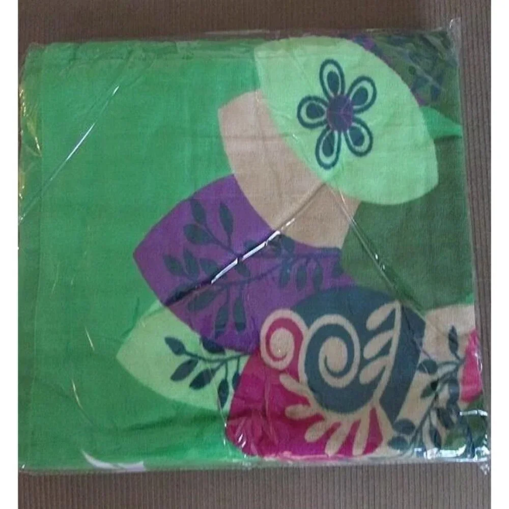 New Peace Love Tree Beach Bath Pool Towel Gift Dove Sign Pink Purple Flowers NIP